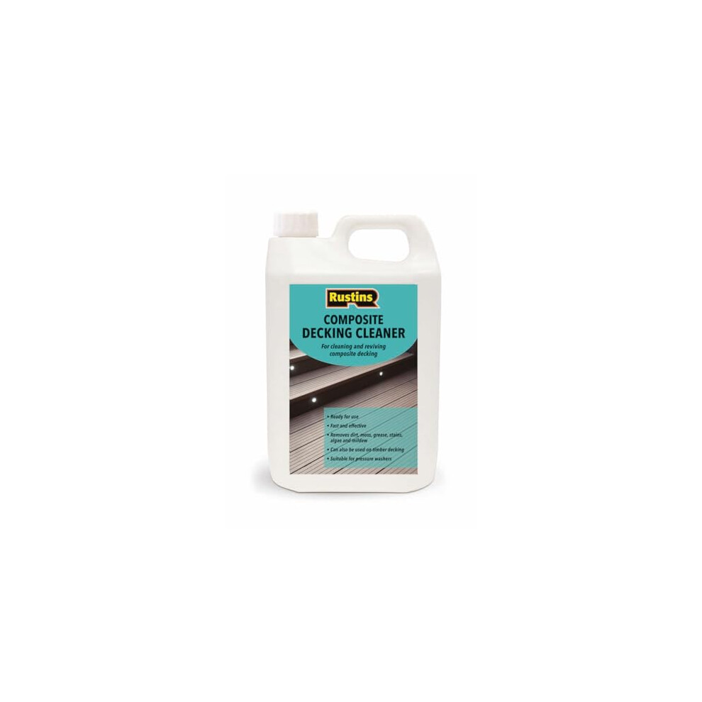 Rustins Composite Decking Cleaner - Effective Mold And Mildew Remover | Deep Cleaning Solution For Decks, Patios, And Outdoor Spaces 4 Litre