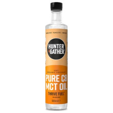Hunter & Gather Pure C8 MCT Oil 500ml | Triple Steam Distilled 100% Organic Certified Coconut | Keto, Low Carb & Paleo | Sugar, Gluten & Seed Oil Fre