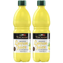 Tuscanini 100% Sicilian Lemon Juice, Not from Concentrate, 500ml (Pack of 2) No Water Added | Convenient Size - Fits Nicely in Refrigerator | Product