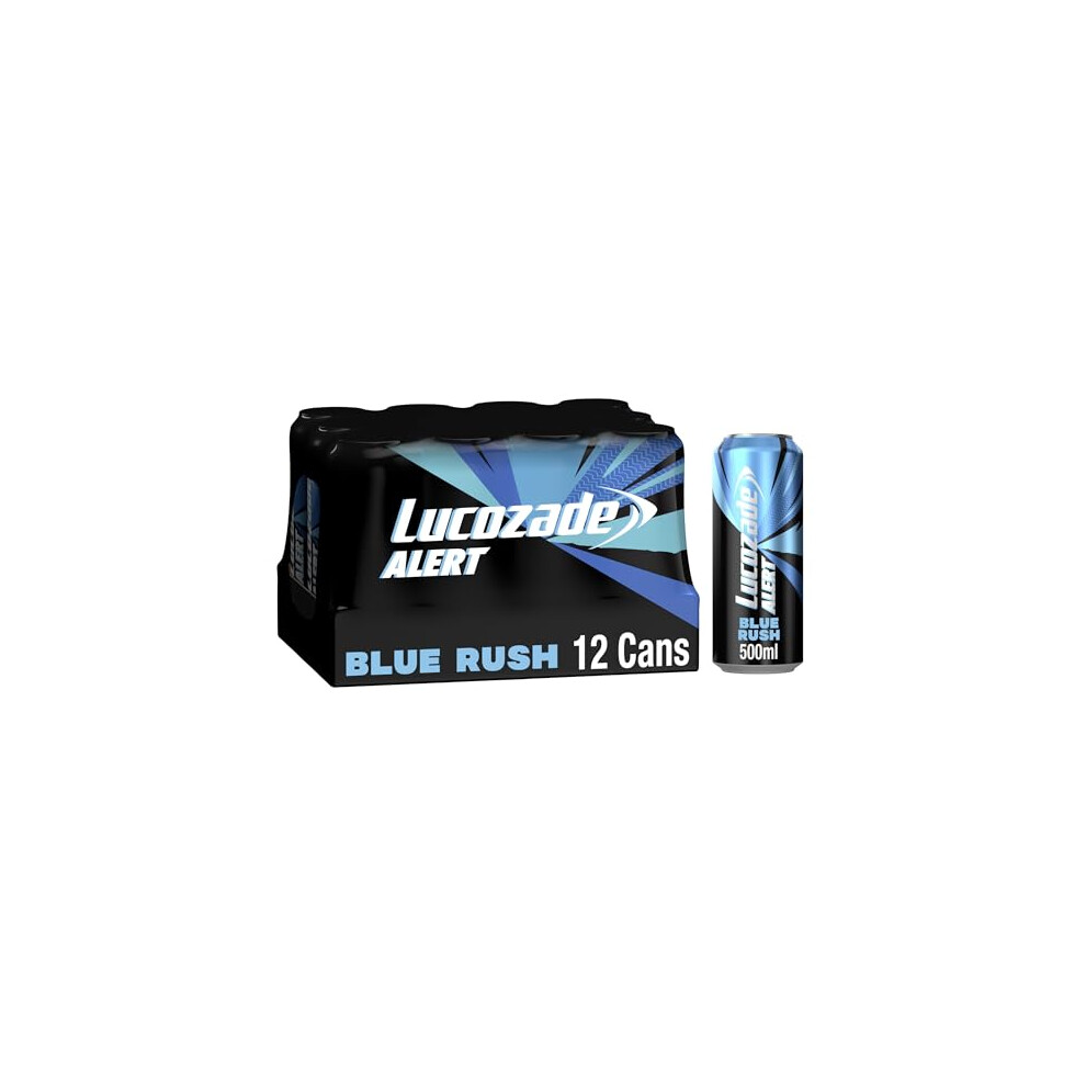 Lucozade Alert Energy Drink Rush 500Ml (Pack Of 12) Blue