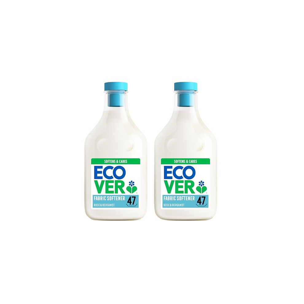 Ecover Fabric Softener Fabric Conditioner To Soften Your Clothes Fresh Rose Bergamot Scent 2 X 47 Washes 2 X 143L