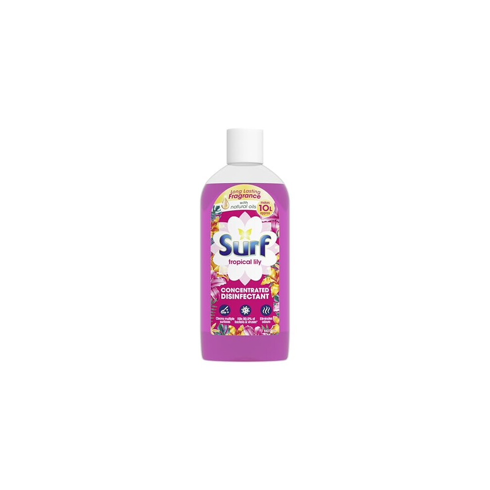 Surf Tropical Lily Concentrated Disinfectant Eliminates 999 Of Germs Multipurpose Cleaner For Sparkling Clean Surfaces 240 Ml