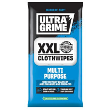 UltraGrime Multi-Purpose Original XXL+ Clothwipes - Big Size Biodegradable Multiuse Dirt & Grime Wipes For Cars, Tools, Equipment - Plastic Free Heav