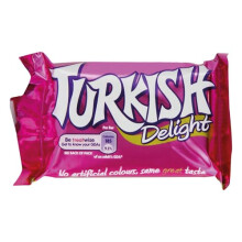 Turkish Delight Bar 51g (Pack of 21) | Sweet Rose-Flavored Jelly Center Covered in Milk Chocolate | Classic Treat for Chocolate Enthusiasts
