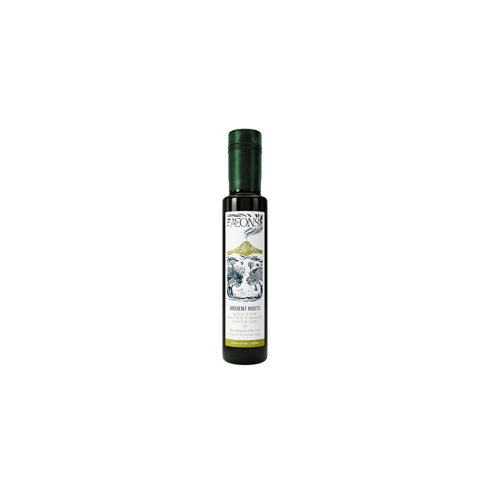 Aeons Ancient Roots Extra Virgin Olive Oil- Dr. Sarah Brewer’s Volcanic Tuscan Blend, Cold-Pressed Within 24H, High-Polyphenol Heart & Skin Support,