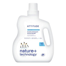 ATTITUDE Liquid Laundry Detergent, EWG Verified, HE Compatible, Plant-Based & Vegan, Natural Laundry Soap, Wildflowers Scent, 40 Loads, 2 Liters