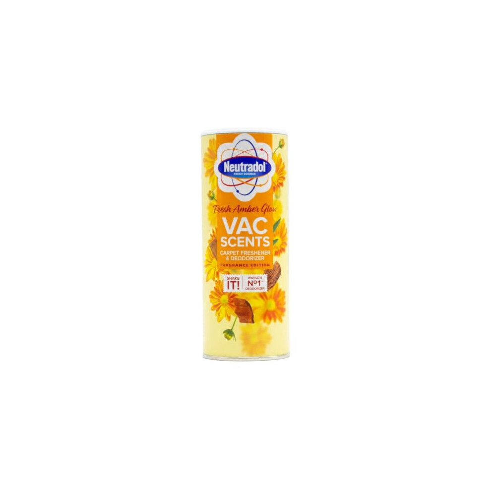 Carpet Deodoriser, Vac Scents, Odour Neutraliser Powder For Carpets & Rugs, Fresh Glow, Multipack Of 2 X 350G Amber Neutradol