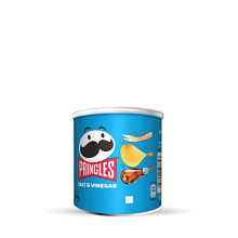 Pringles Salt and Vinegar Flavour Potato Chips, 40g, (Pack of 12)