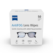 ZEISS AntiFOG Wipes, Lens Cleaner for Glasses, Cameras & Binoculars, Individually Packed Single Use Disposable Cloths in Sachets, for Handy and Porta