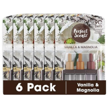 Perfect Scents 6 x 3 Scents Refill Air Freshener - Compatible with 3volution Vanilla and Magnolia 360ml, Brown