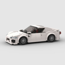 Bausteinset für Kinder und Erwachsene, Rennwagen-Modellauto mit zu öffnenden Türen und beweglichen Teilen, Lernspielzeug für kreative Köpfe