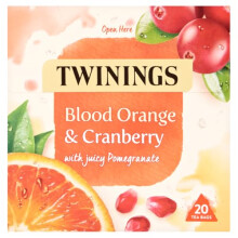 Twinings Blood Orange, Cranberry & Pomegranate Fruit Tea, 20 Tea Bags