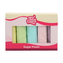 FunCakes Fondant multipack pastel colors: easy to use, smooth, flexible, soft and pliable, perfect for cake decorating, halal, kosher and gluten free