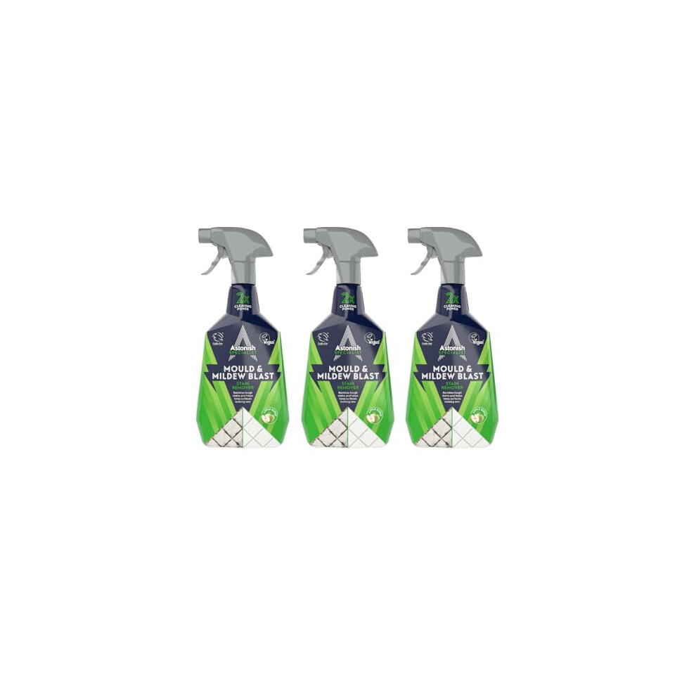 Astonish Specialist Extra Strength Mould Mildew Stain Blaster Spray For Fast Mould Removal 3 X 750Ml