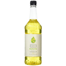 Simply Banana Syrup, Vegan & Nut Free Flavoured Syrup for Coffee, Cocktails & Baking (1 Litre)
