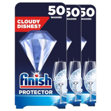 Finish, Dishwasher Glass and Anti-Scale Protector (3 x 1 pack), Up to 50 Washes each, 150 Washes in Total