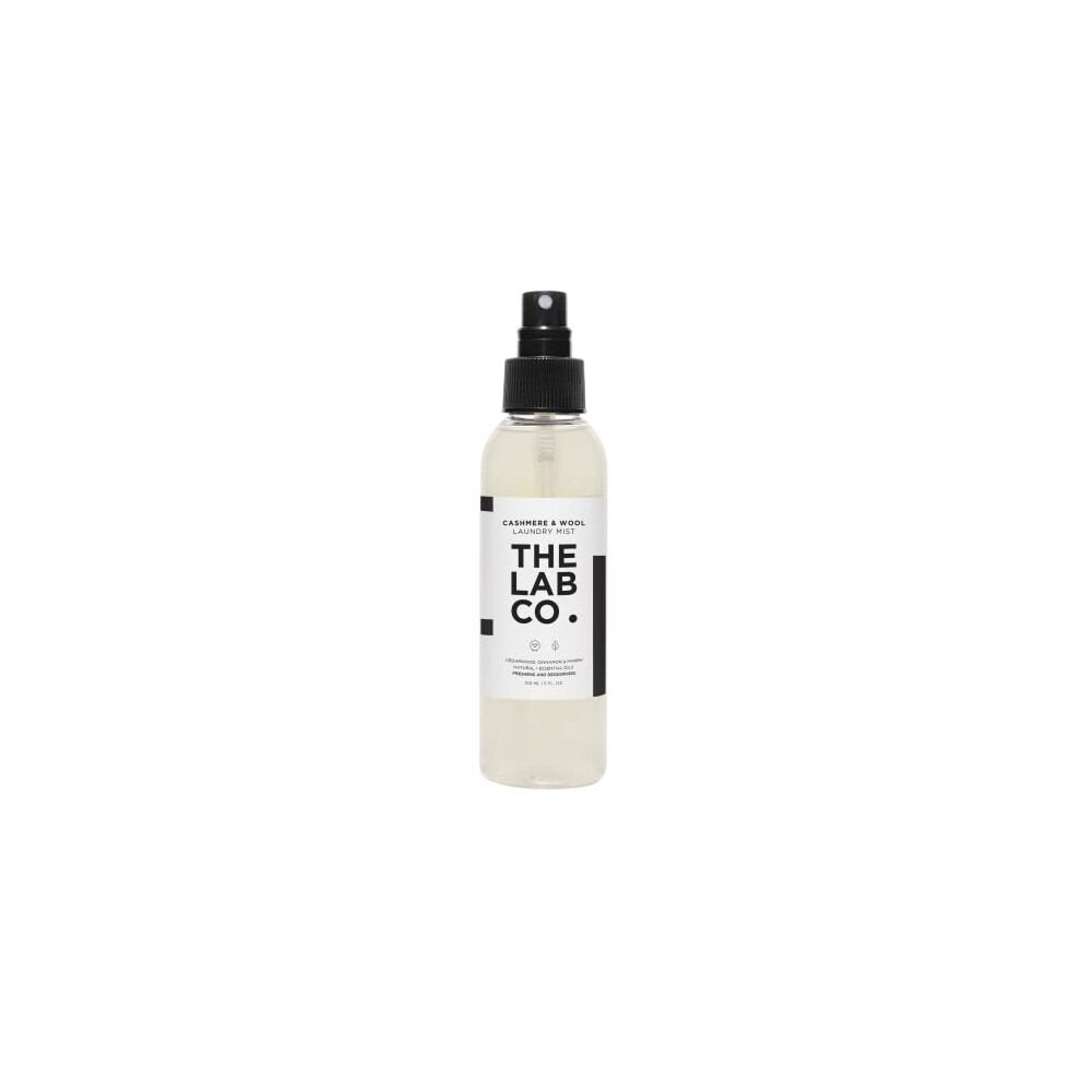 The Lab Co. Cashmere & Wool Mist Spray | Fabric Freshener For Delicate Garments | Natural Scent & Gentle Care - Myrrh, Cinnamon And Cedarwood Scent |