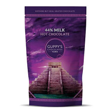 Guppy's Chocolates York | Hot Chocolate Flakes | Luxury 44% Milk Hot Chocolate | Real Grated Drinking Chocolate | 245 grams Resealable Pouch Equal To
