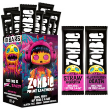 Zombie Fruit Bars, Strawberry & Blackberry (10 Bars, 2 Flavours), 100% Dried Fruit, Healthy Snacks, Adults, Kids, Office, Low Calorie, Gluten Free, V