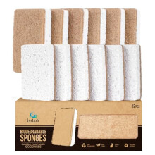 Isshah PlantBased Kitchen Sponges FSC Certified and PETA Approved Natural EcoFriendly Biodegradable Sisal Hemp Sponges for Dishes Cleaning Sponge f