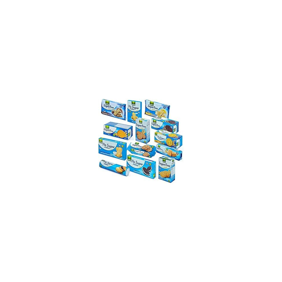 Gullon Sugar Free & No Added Sugar Big Selections 13 Healthy Biscuits 3.2Kg, Diabetic Friendly Cookies | Mixed Selection Biscuits 58037317