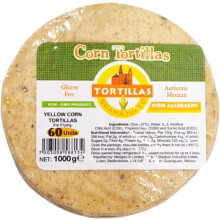 15cm Yellow Corn Tortillas for Frying 1kg | Gluten-Free Corn Tortilla Wraps for Tacos, Tostadas & Chips | Authentic Mexican Tortillas for Deep Frying
