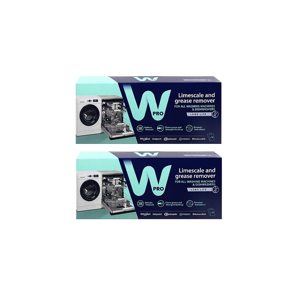 Hotpoint Dishwasher 3In1 Limescale Descaler & Detergent Remover 24 X 50G Sachets (2 Packs)