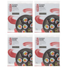 Yutaka Sushi Nori Seaweed (Pack of 4, 20 Full Sheets) | Premium Japanese Roasted Seaweed | Perfect for Sushi, Onigiri & Asian Dishes | Crispy & Flavo