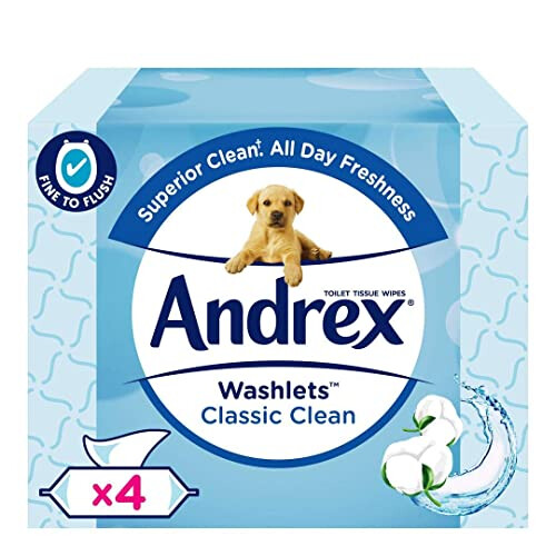 Andrex Andrex Classic Clean Washlets, 4 x 40 wipes