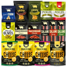 Serious Pig Serious Snack Selection Box with Cheese, Salami, and Pickles (21 Pack)