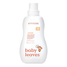ATTITUDE Baby Fabric Softener Liquid, EWG Verified, Safe for Baby Clothes, Infant and Newborn, Vegan and Naturally Derived Washing Soap, HE Compatibl
