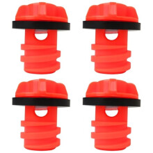 4 Pack Cooler Drain Plugs for Yeti and RTIC Coolers, Leakproof Rubber Seal, Easy Twist Drain (Orange)