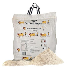 Lovegrass Ethiopia Little Addis Habesha White Teff Flour 5kg Gluten Free Vegan High Protein Vitamins Minerals Great for Baking Including the Tra