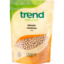 Trend Organic Chickpeas, 1kg - Nutrient-Rich Legume for Wholsome Cooking, Ideal for Salads, Soups, and Hummus, Certified Organic, Vegan, Non-GMO, No