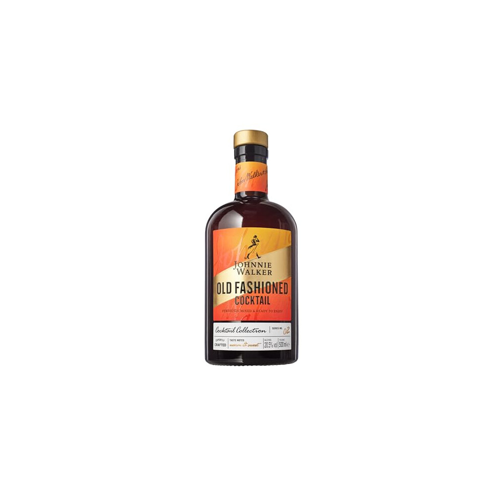 New Johnnie Walker Old Fashioned Cocktail 20.5% Vol 50Cl Ready To Drink Whisky Infused With Fruity Notes Bar Quality Cocktails Perfect Orange