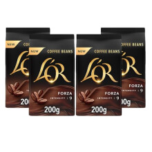 L'OR Forza Coffee Beans 200g Intensity 9 (4 x 200g, 800g Total)
