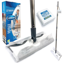 Static Floor Wipes Mop, Flat Mop with Disposable Floor Wipes for Quick and All-Purpose Cleaning, Mops for Laminate, Tiled, Wooden, or Vinyl Dust Ki