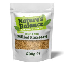 Nature's Balance Organic Milled Flaxseed 500g - Gluten Free High Fibre Ground Linseed Flax Seed Powder