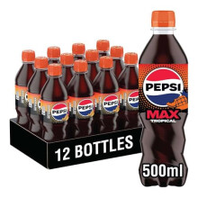 Pepsi Max Tropical 500ml Bottle Pack of 12