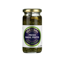 Seggiano Raw Basil Pesto 200g - Vegan, GMO Free, Gluten Free, Wheat Free, Raw, Vegetarian, and Suitable for Coeliacs - Product of Sicily & Great with