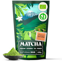 NaturaleBio Japanese Organic Matcha Green Tea Powder - Premium Grade-100g. Produced in Japan, Uji, Kyoto. Use for Drinking, Cooking, Baking, Smoothie