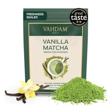 VAHDAM, Vanilla Matcha Green Tea Powder - 25g | Pure Madagascar Vanilla + Premium Authentic Japanese Matcha | Hot or Iced - Vegan & Gluten-Free, Pack