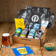 Premium Craft Pale Ale/IPA Beer Gift Hamper - 5 Independent British Craft Beers, a Snack and QWERTY Beer Box Tasting Glass to make the IPA Beer Gift