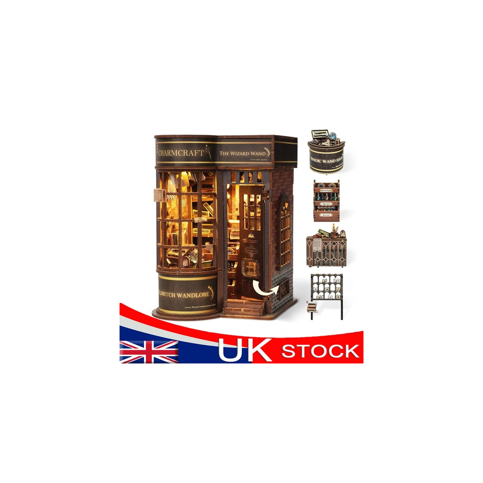 Wooden Puzzle Diy Miniature House 3D Book Nook Kit For Adults With Led Light