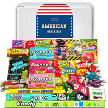 William Hunter American Sweets Gift Bag - Wide Selection Sweet Hamper, Great Value American Sweet Hamper for Children or Adults, Box of Iconic Americ