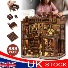 DIY Book Nook Dreamy Book Hall Wooden Dollhouse Kit Miniature 3D Puzzle Model UK
