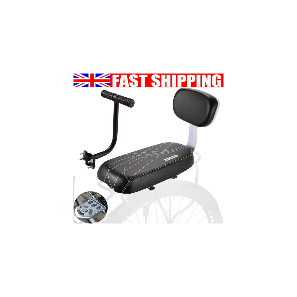 Soft Bicycle Back Seat Cushion With Armrest Pair Of Footrests Shock-Absorbing