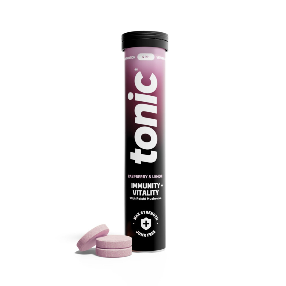 Tonic Health Immunity & Vitality Tablets - 4-In-1 Effervescent Multivitamins And Nutrients - Vitamin D, Vitamin C And Zinc - Vegan, No Sugar- Max Str