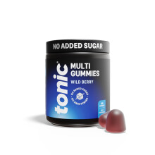 Tonic Health Multivitamin Gummies for Adults - 14 in 1, Vitamins A, C, D, Zinc & Biotin, Wild Berry Flavour, Month Supply (60 Count), No Added Sugar,