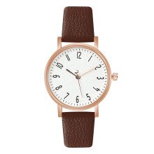 OFFCUP Women's Leather Quartz Watch, Leather Strap Ladies Watches, Analog Quartz Watches with White Dial, 3 Hand Quartz Watch, Premium Fashion Wr